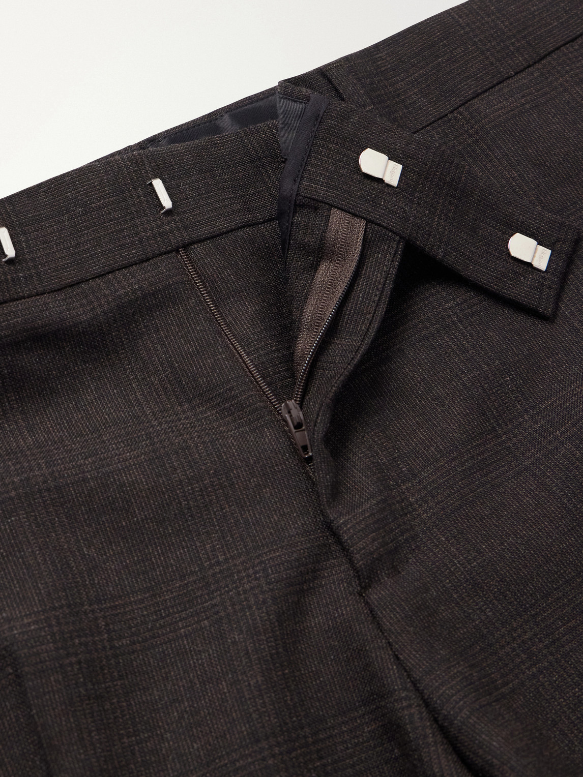 Lardini Prince of Wales Checked Straight-Leg Wool Trousers - Men | Thumbnail 6 Lardini Prince of Wales Checked Straight-Leg Wool Trousers - Men | Thumbnail 6