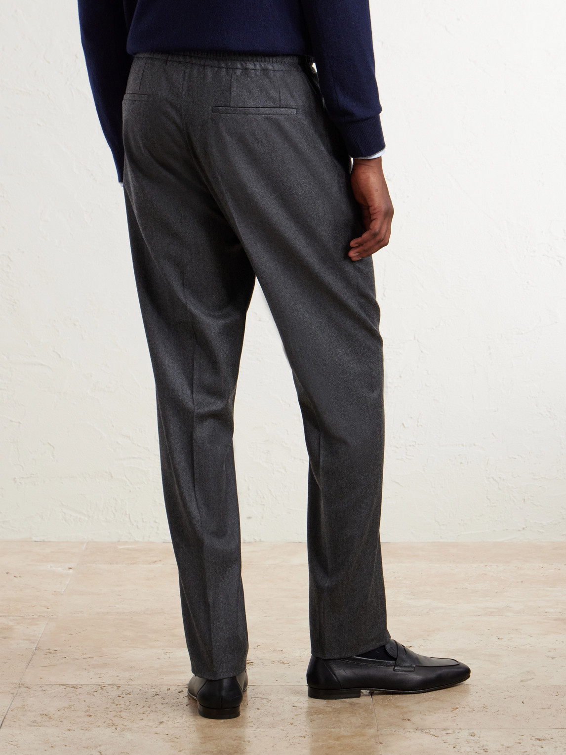 Straight-Leg Wool And Cashmere-Blend Flannel Trousers