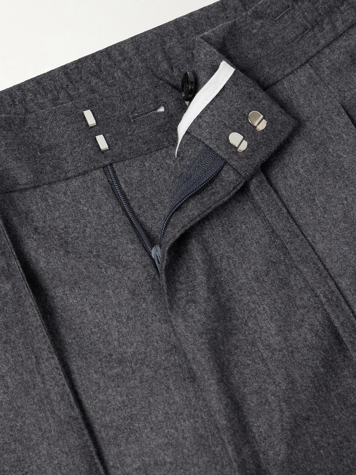 Straight-Leg Wool And Cashmere-Blend Flannel Trousers