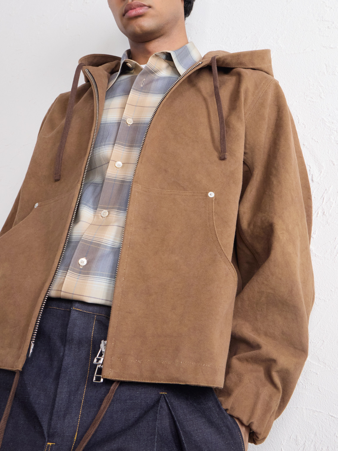 Duck Cotton-Canvas Hooded Blouson Jacket