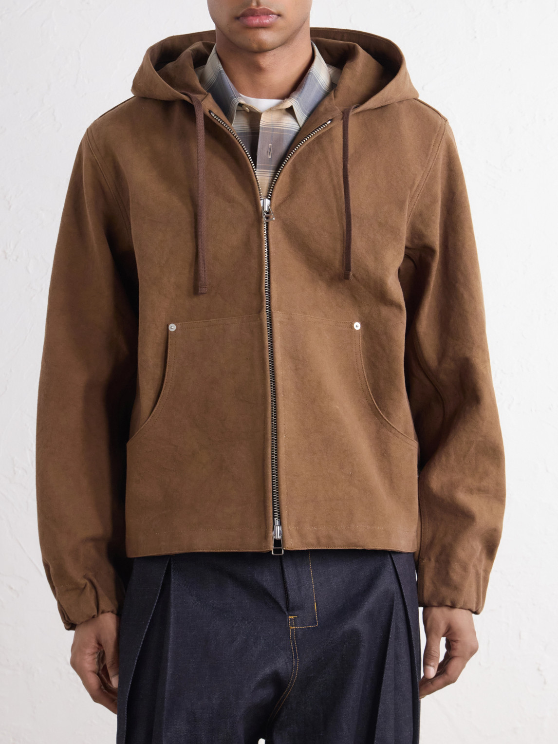 Duck Cotton-Canvas Hooded Blouson Jacket
