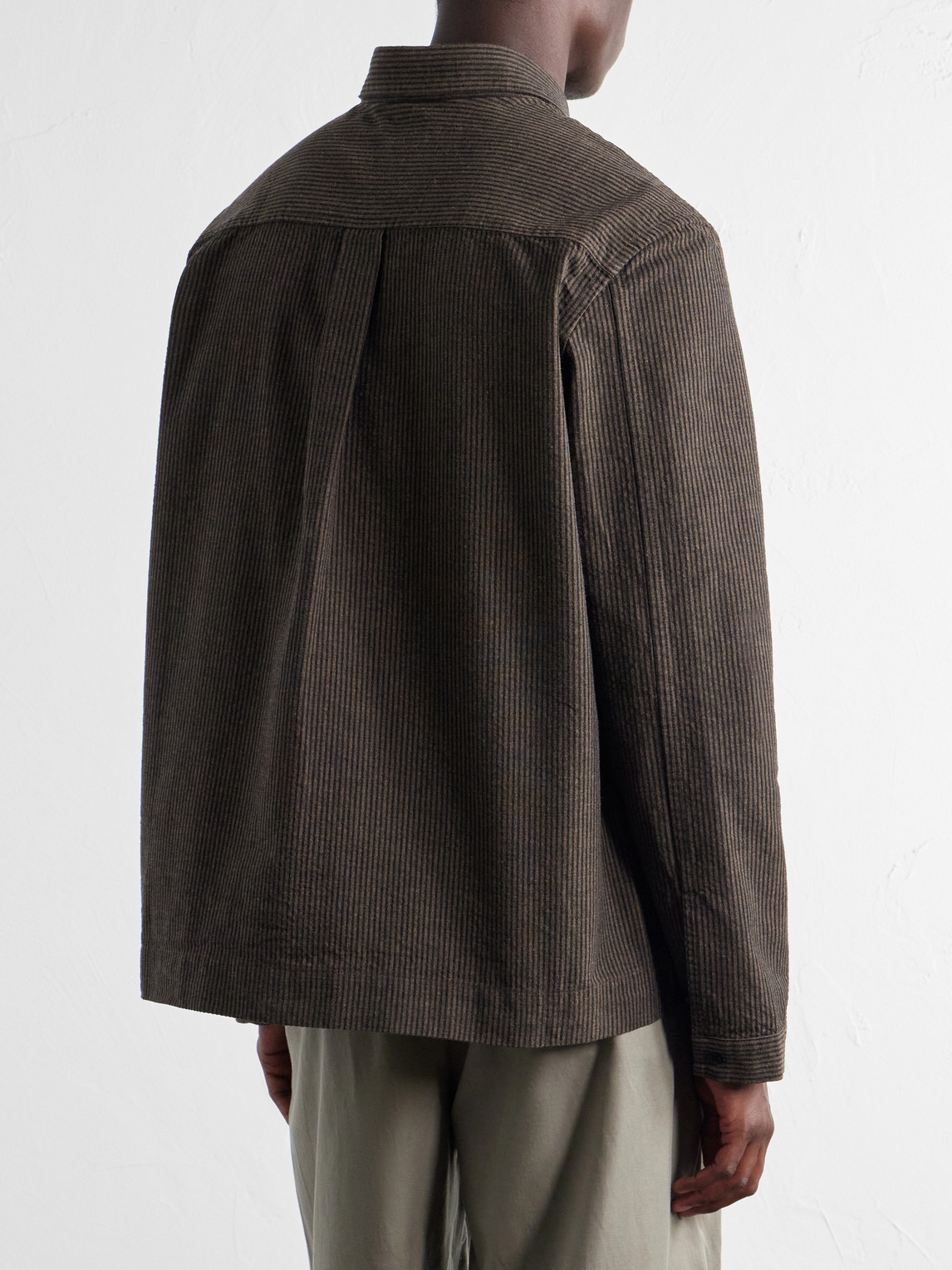 Natal Striped Cotton And Wool-Blend Seersucker Shirt