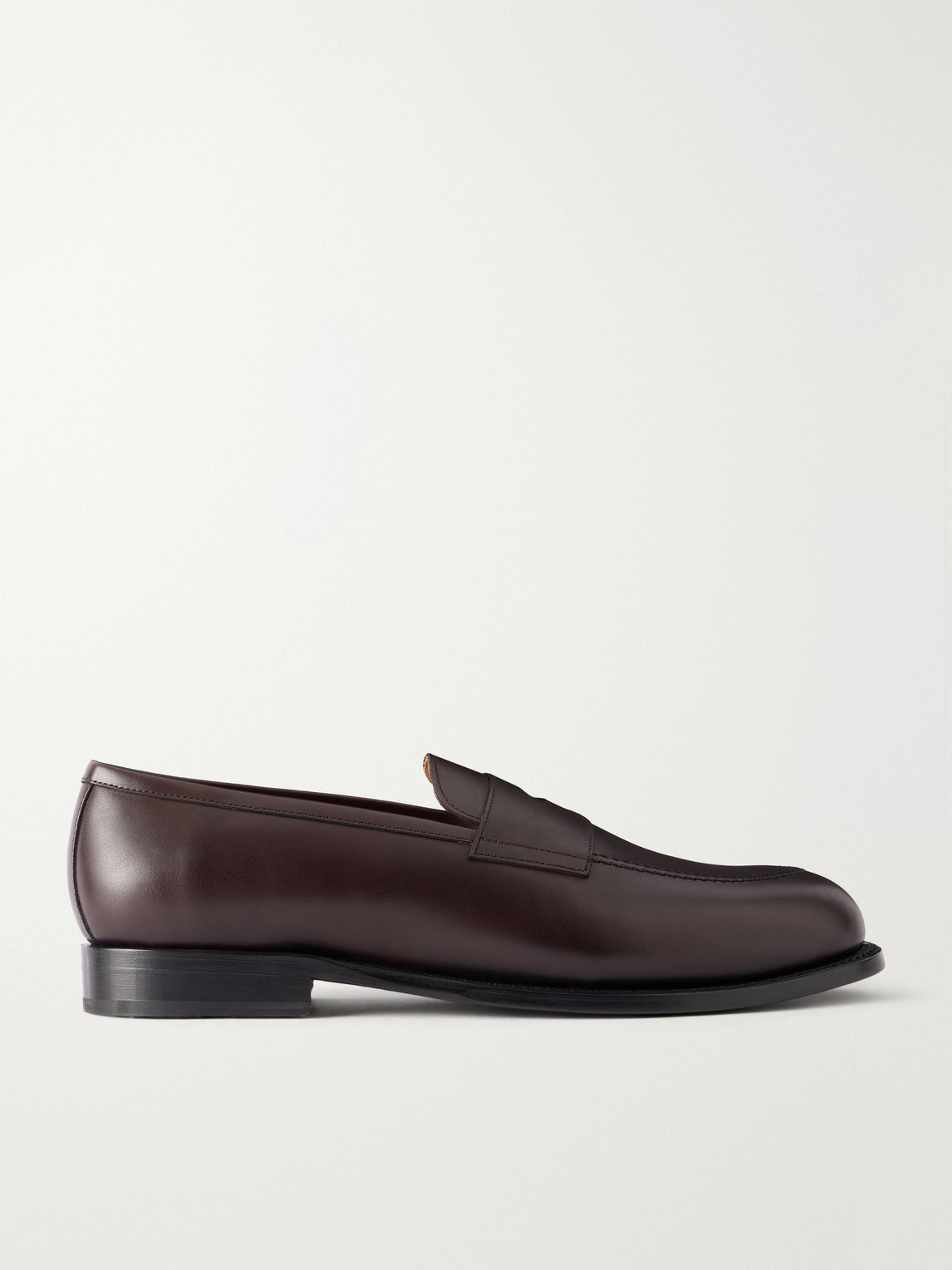 Morjas Leather Penny Loafers In Burgundy