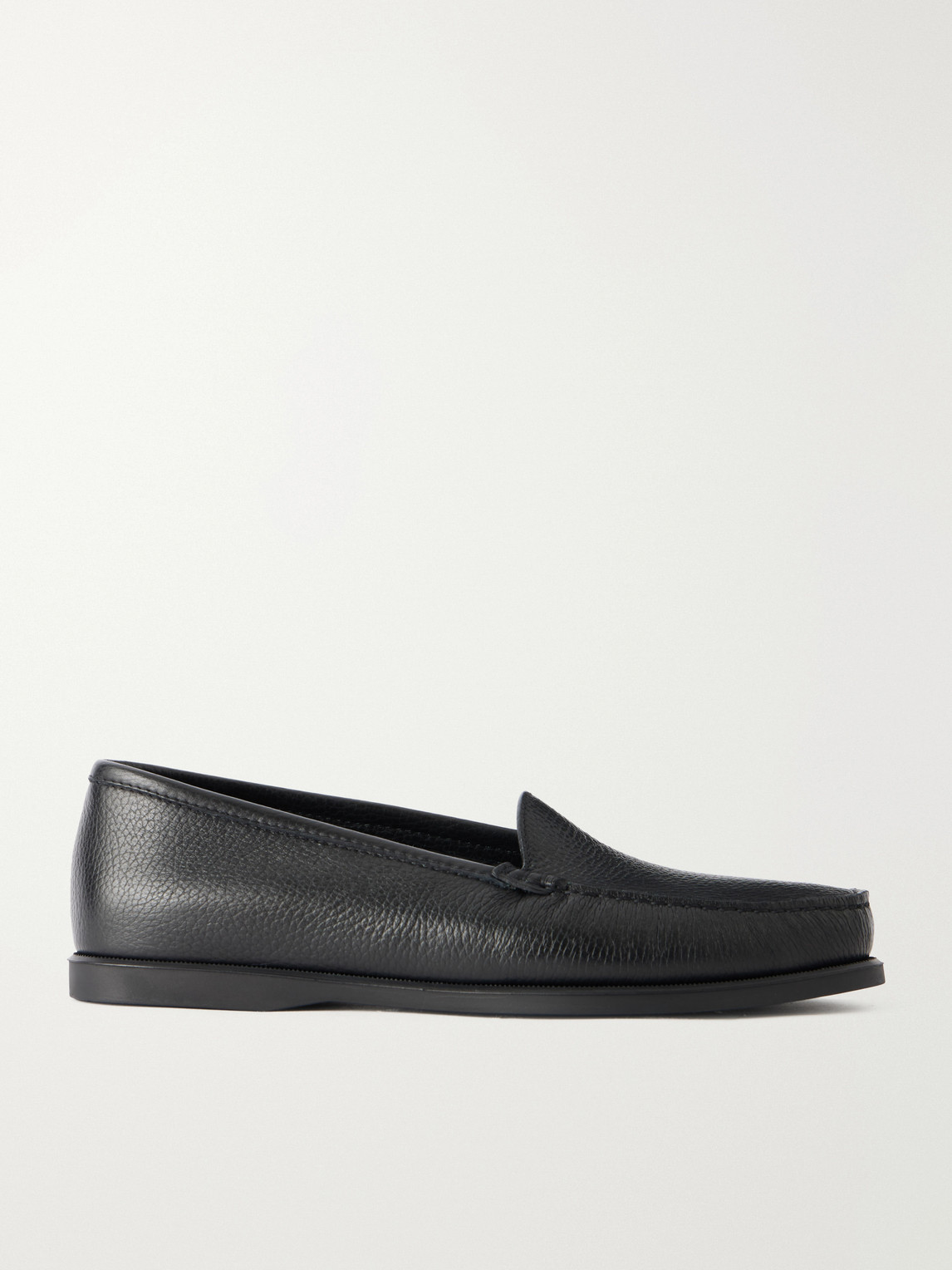 Morjas The Venetian Full-grain Leather Loafers In Black