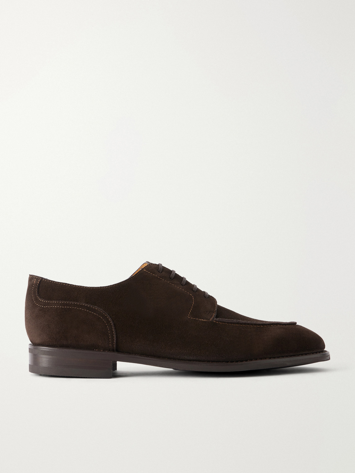 Morjas The Split Toe Suede Derby Shoes In Brown