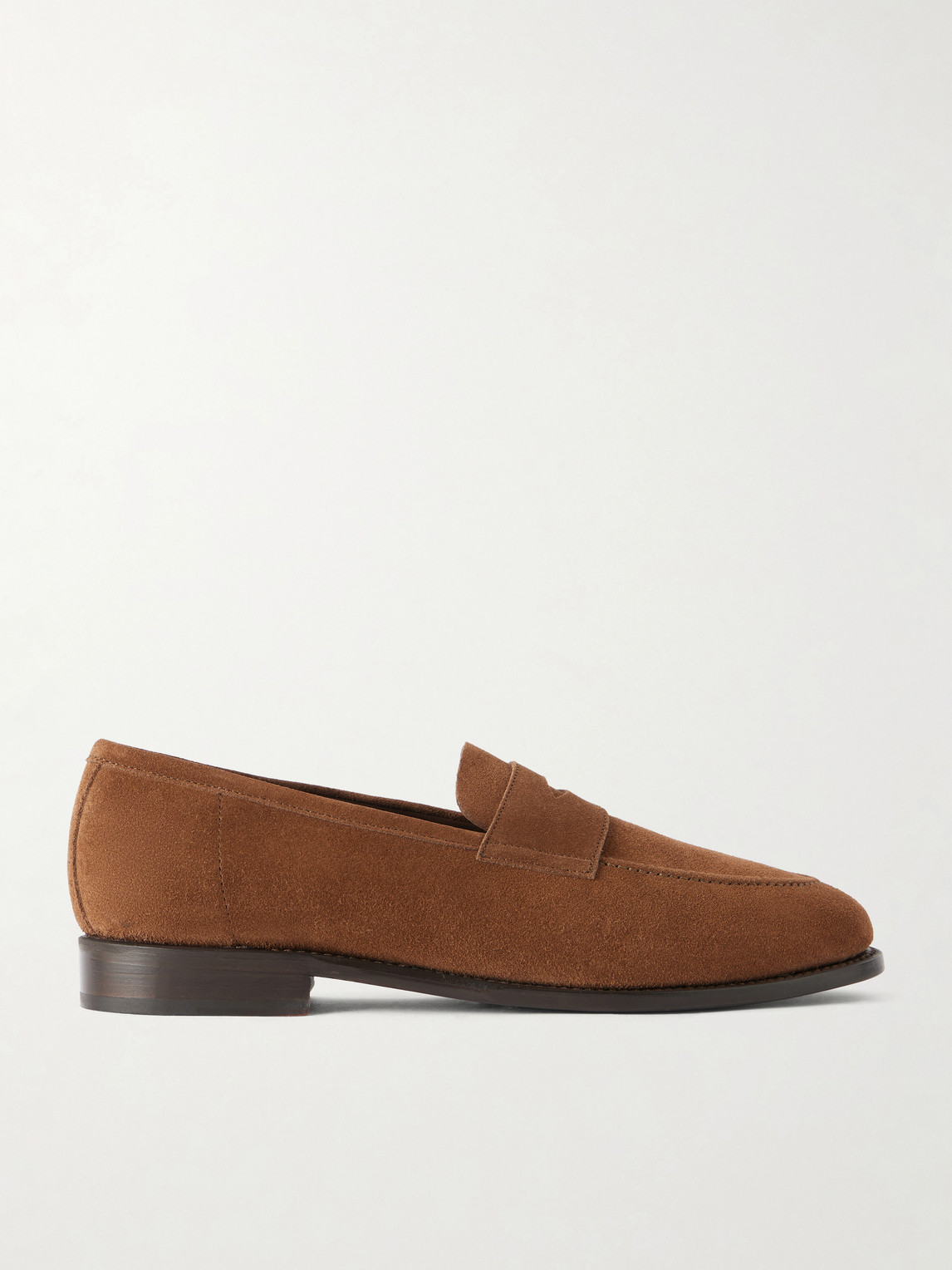 Morjas Suede Penny Loafers In Animal Print