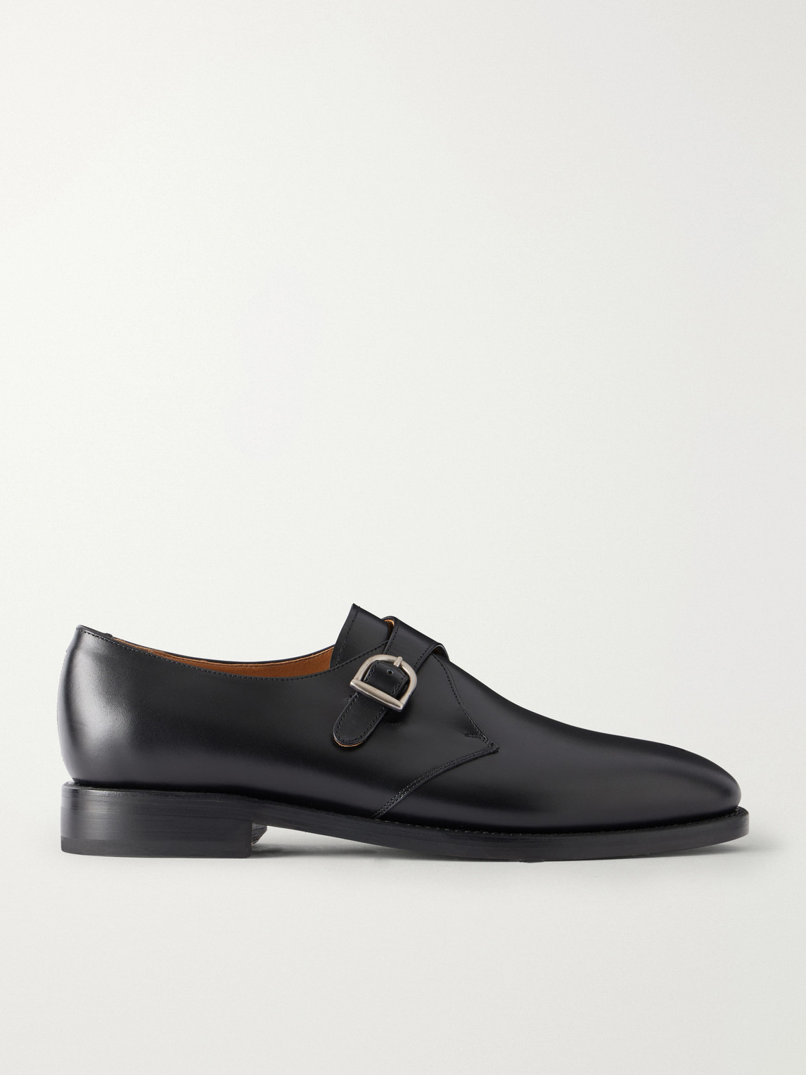 Morjas Leather Monk-strap Shoes In Black