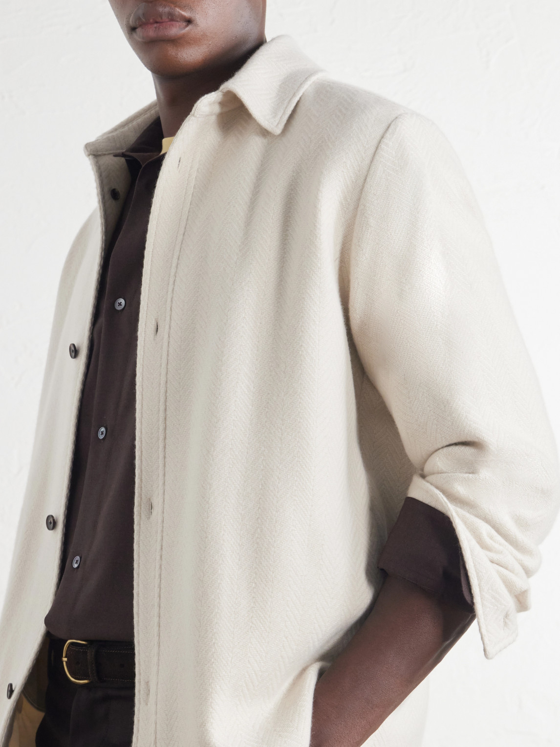 Mr P. - Herringbone Cashmere Overshirt