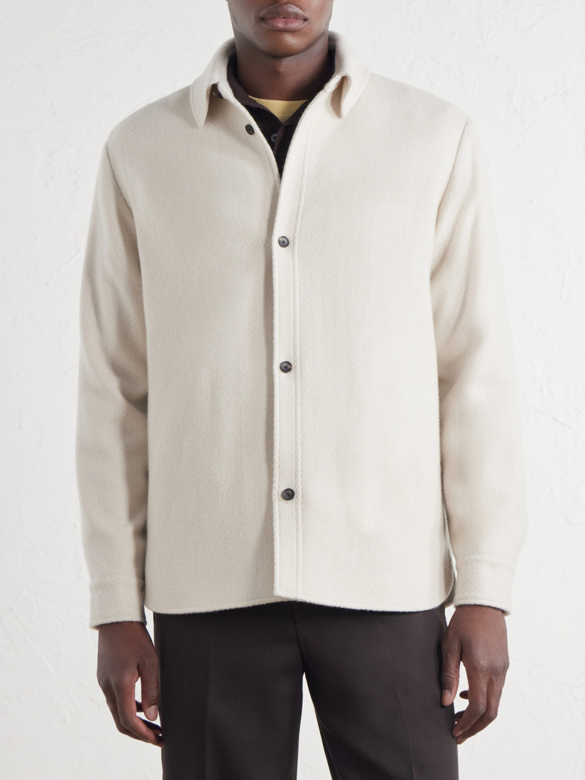 Mr P. - Herringbone Cashmere Overshirt