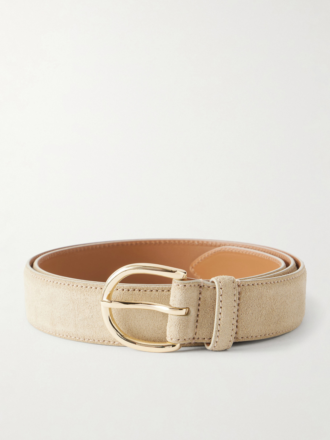 Morjas The Belt 3cm Suede Belt In Neutral