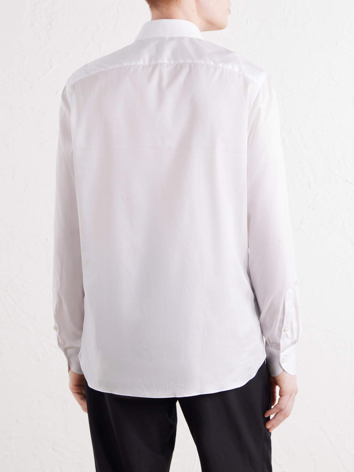 Cutaway-Collar Cotton-Twill Shirt