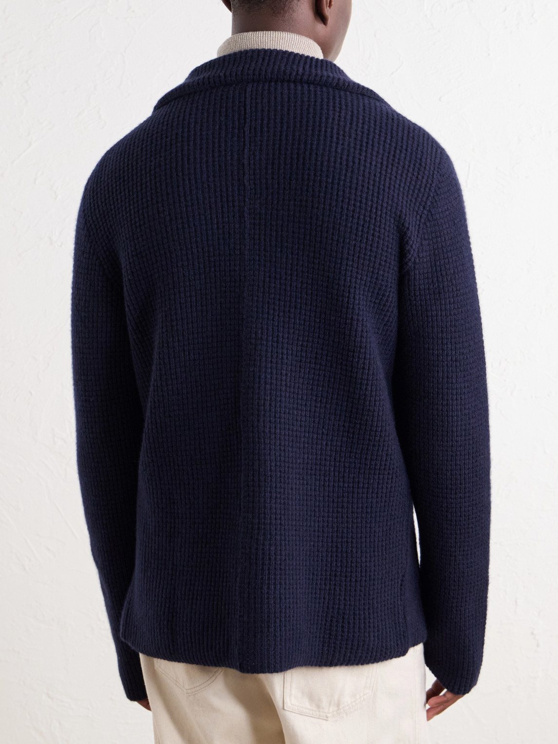 Waffle-Knit Cashmere Cardigan