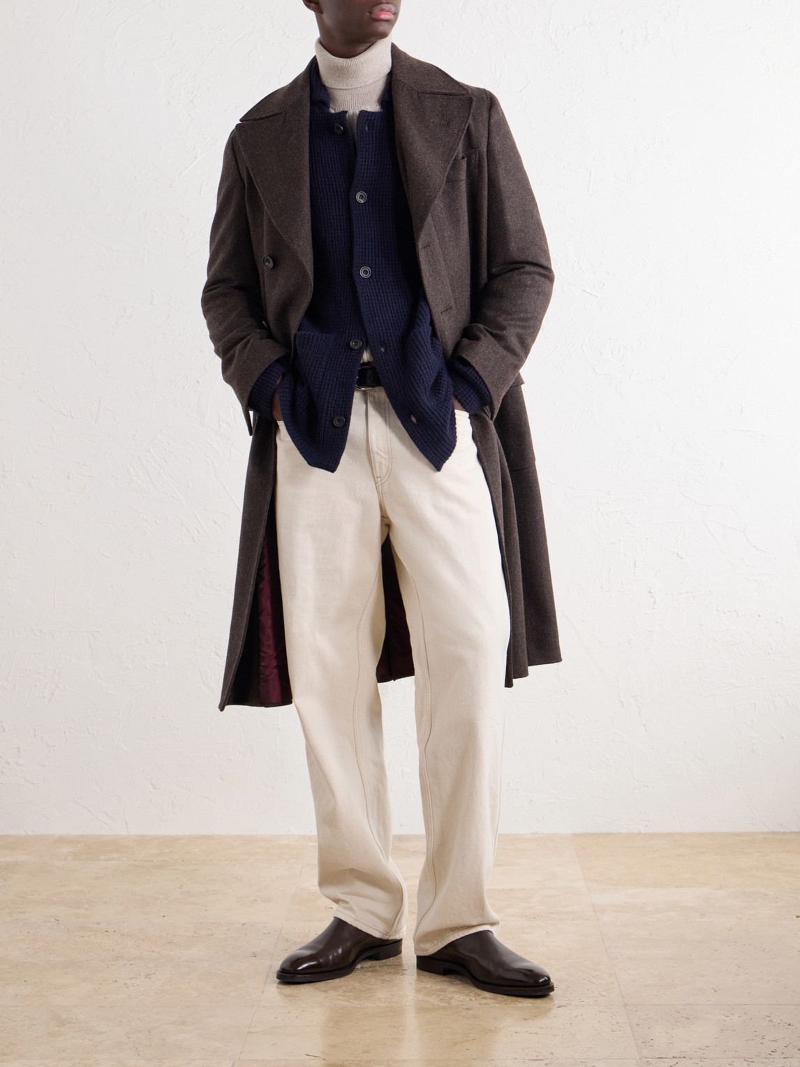 Waffle-Knit Cashmere Cardigan