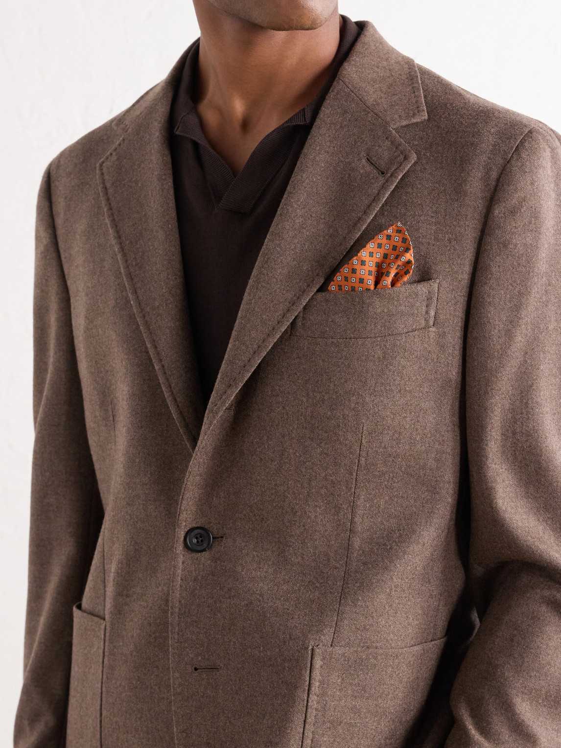 Virgin Wool-Flannel Suit Jacket