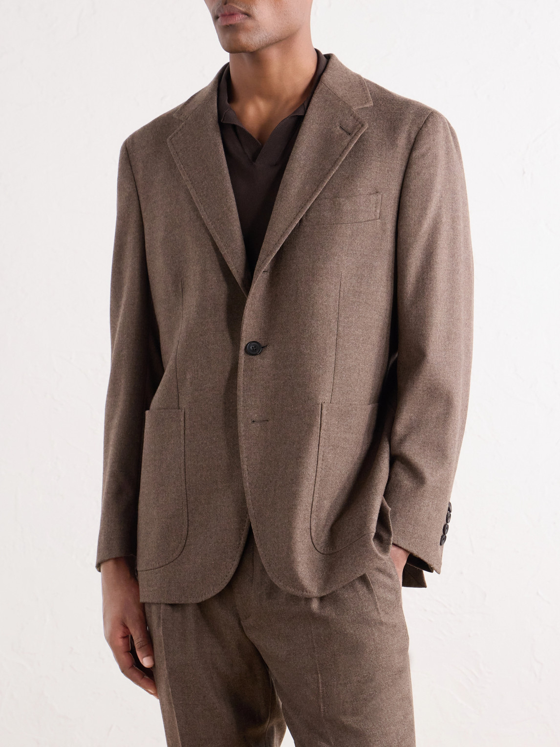 Virgin Wool-Flannel Suit Jacket