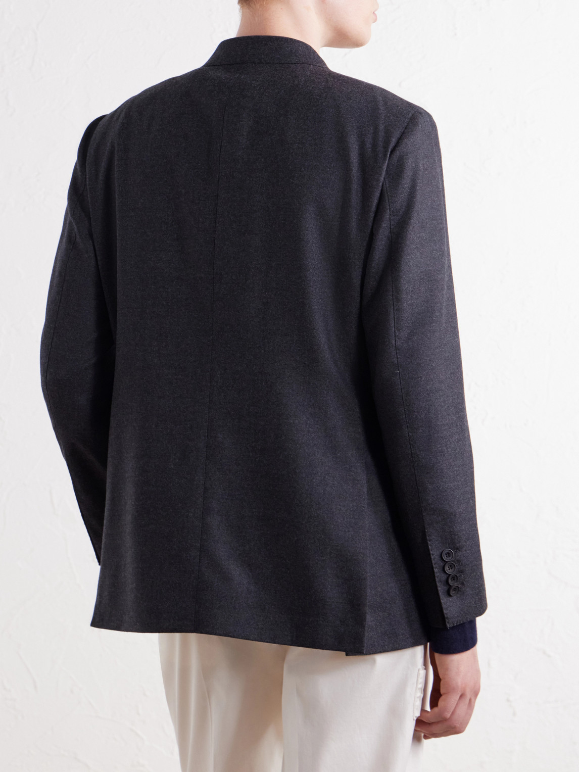 Double-Breasted Virgin Wool-Twill Blazer