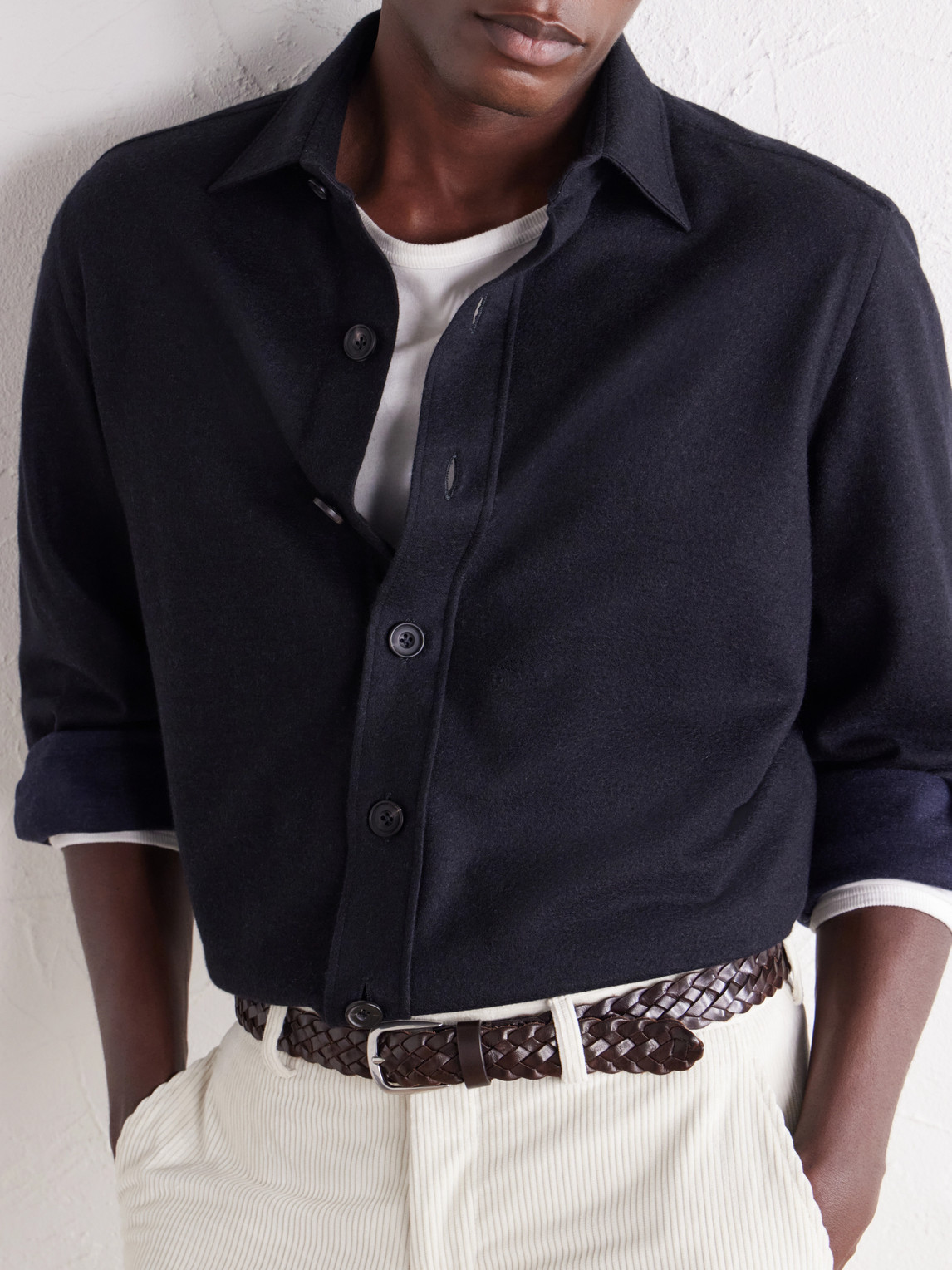 Blanket Cashmere-Blend Jersey Shirt