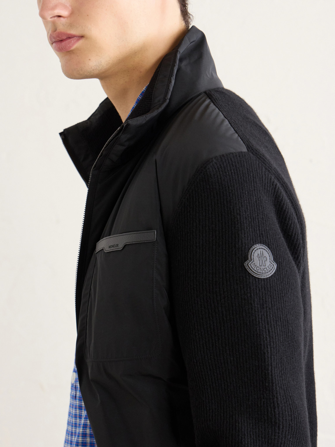 And Wool-Blend Full-Zip Cardigan