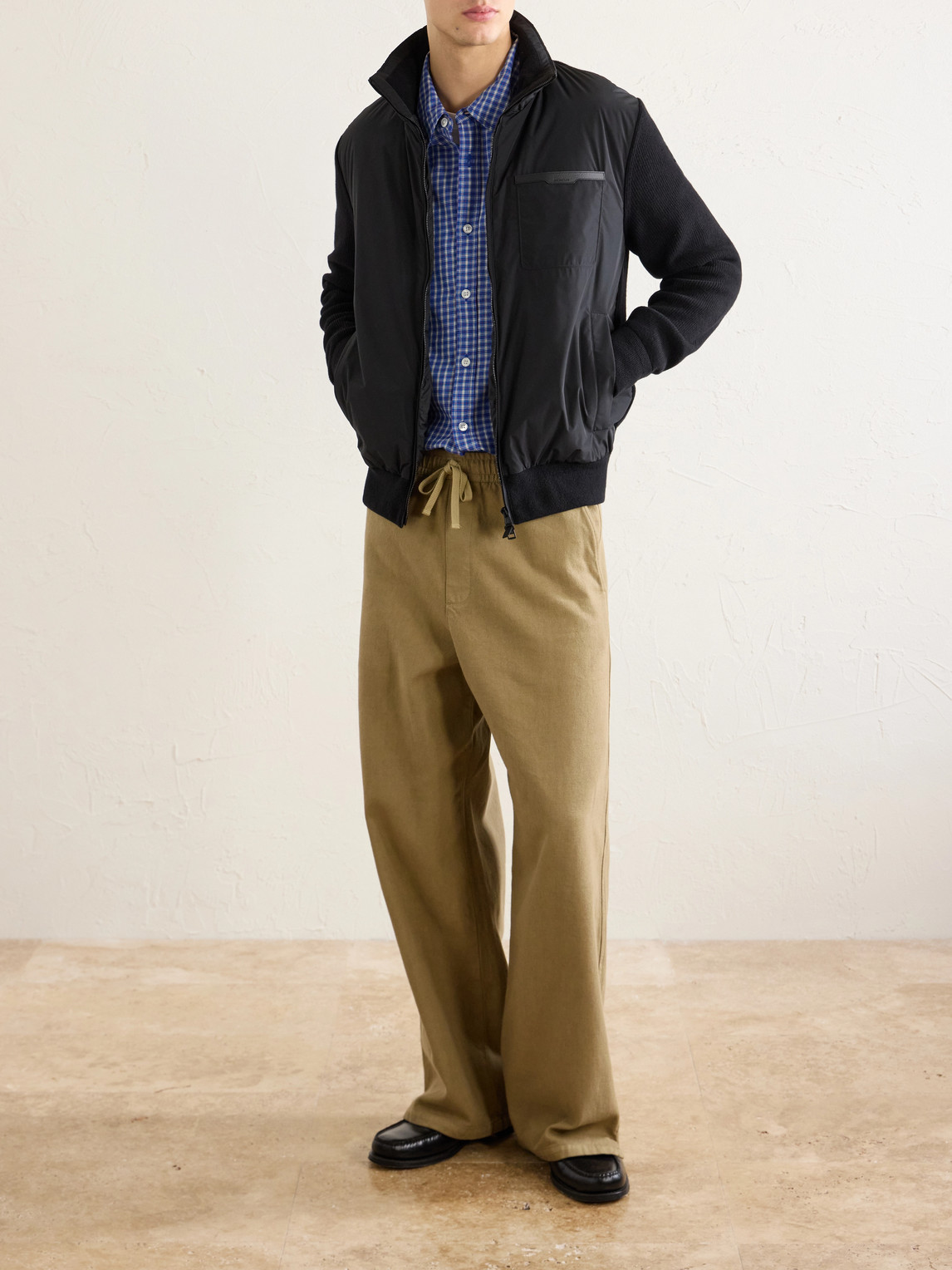 And Wool-Blend Full-Zip Cardigan