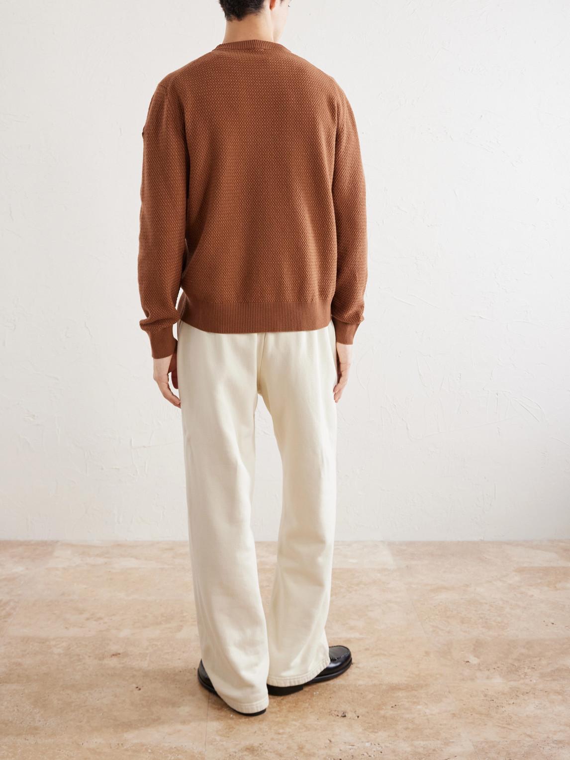Logo-Appliquéd Leather-Trimmed Wool And Cashmere-Blend Sweater