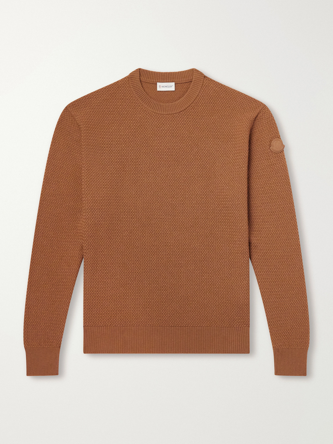 Logo-Appliquéd Leather-Trimmed Wool And Cashmere-Blend Sweater