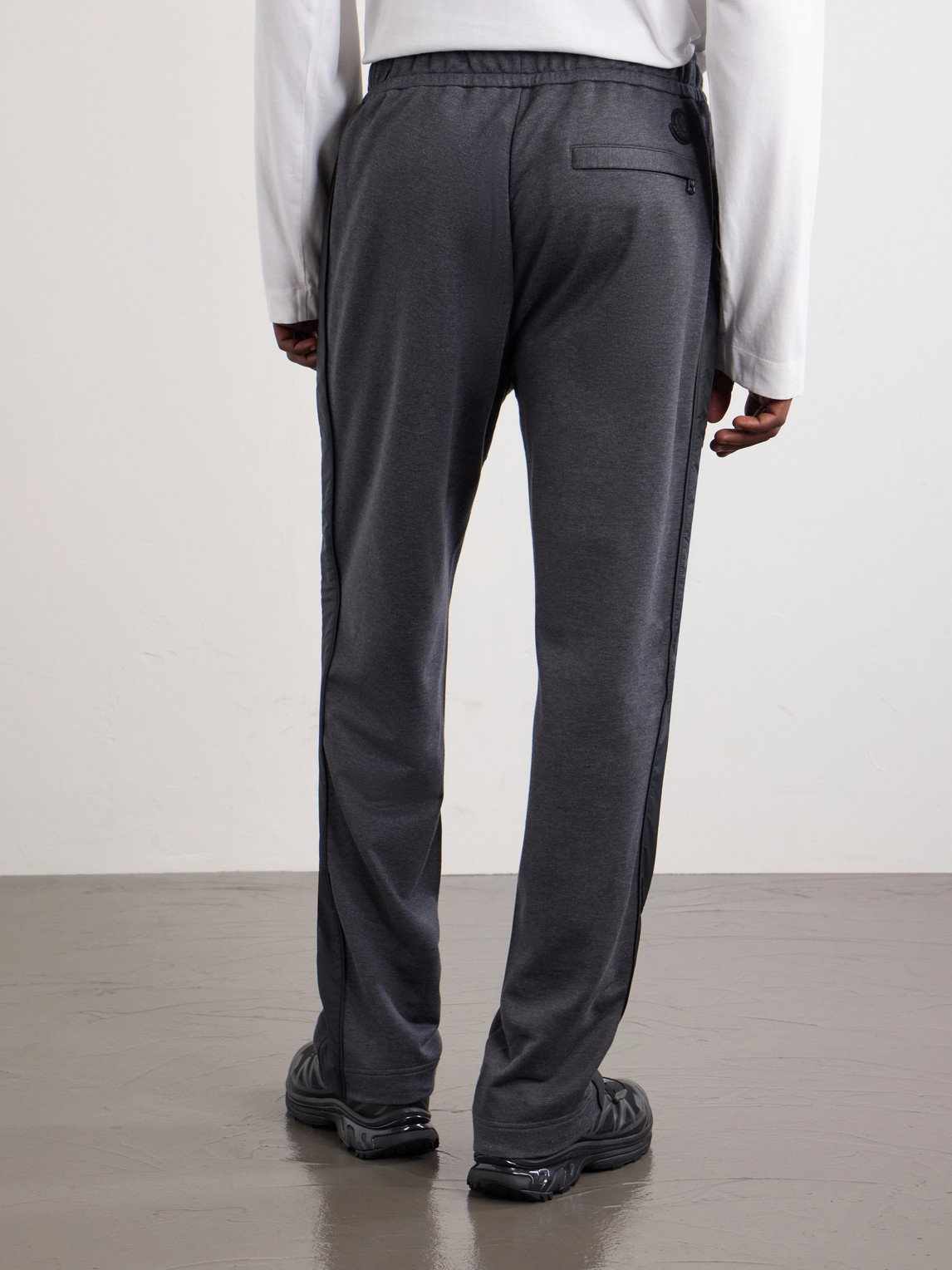 Straight-Leg Striped Cotton Sweatpants