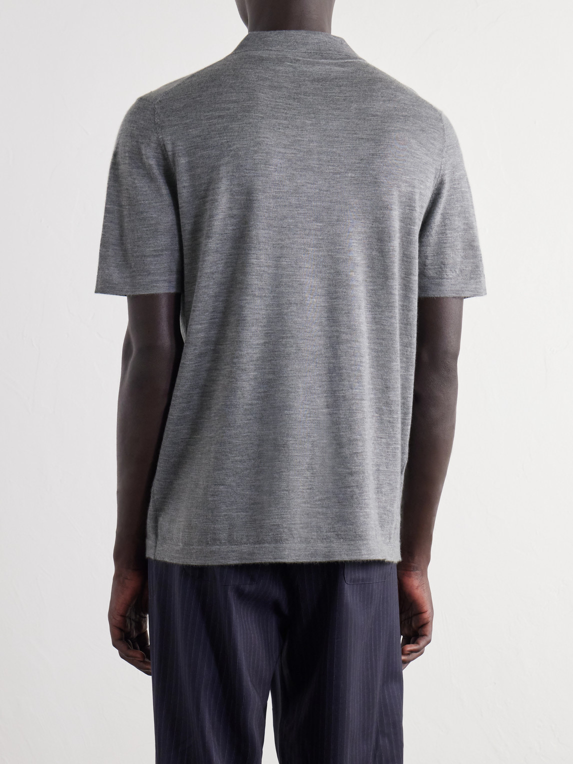 Stendhal Cashmere And Silk-Blend Polo Shirt