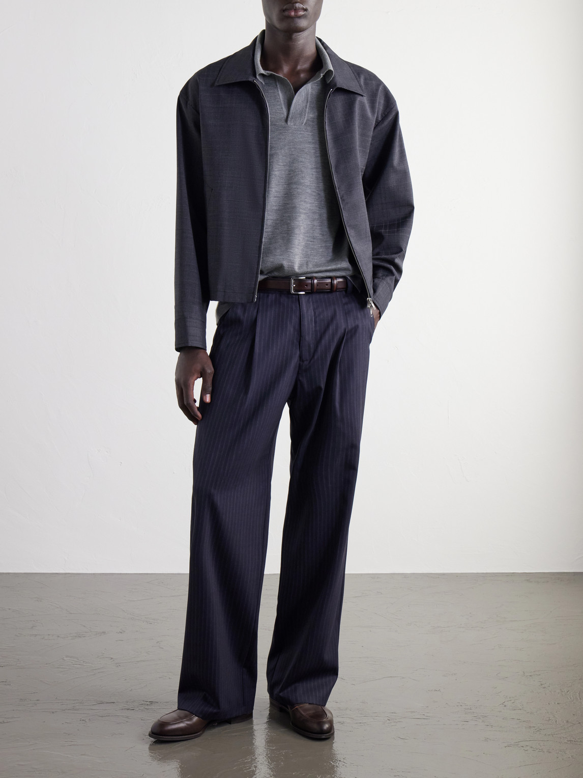 Stendhal Cashmere And Silk-Blend Polo Shirt