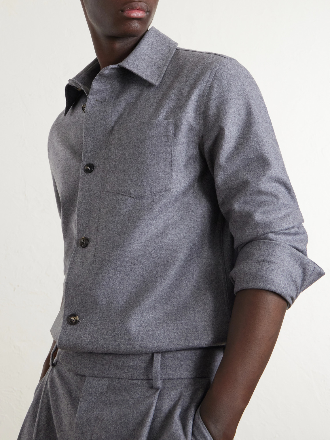 Drew Wool And Cashmere-Blend Shirt