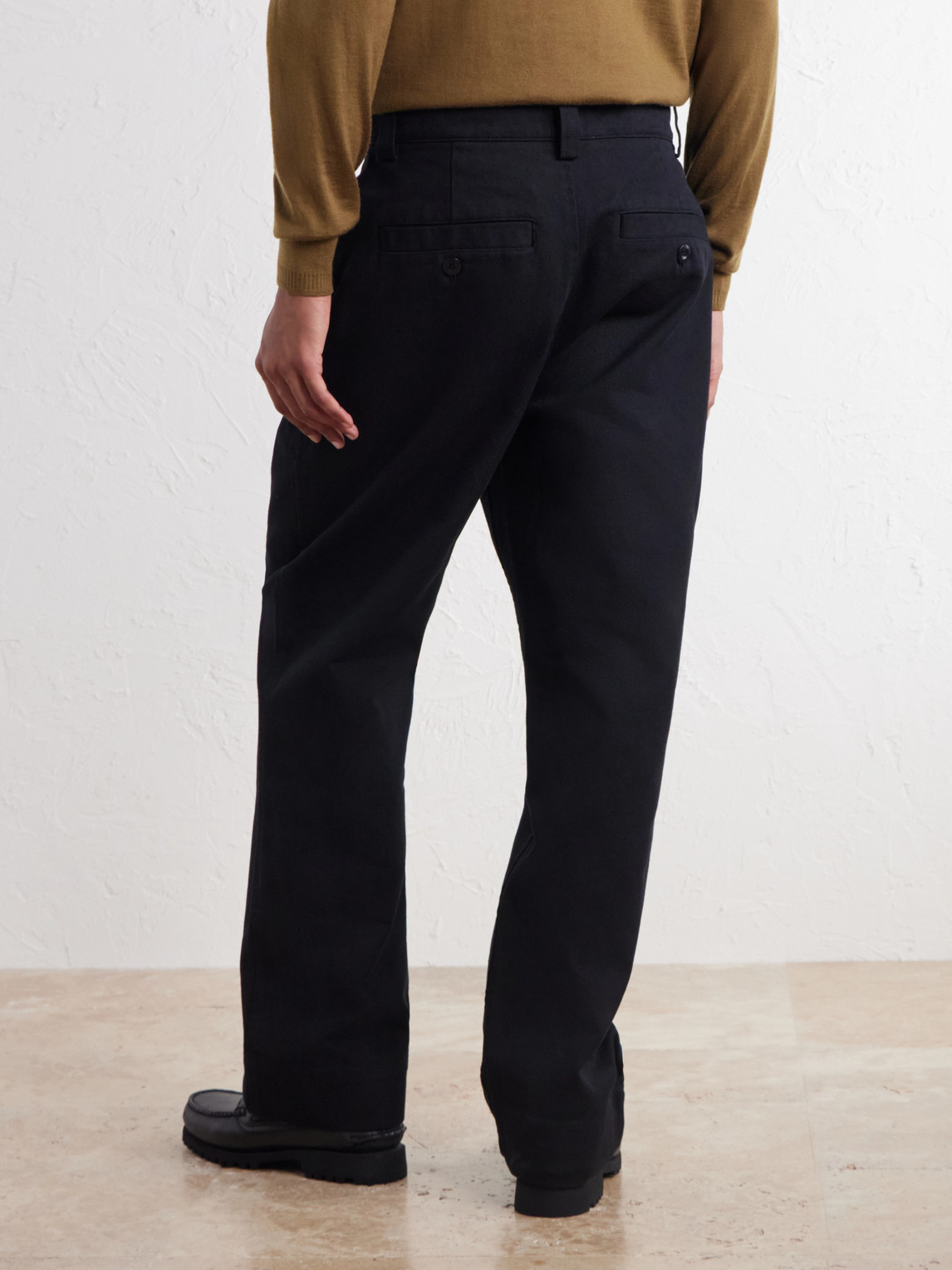 Mhl. Simple Straight-Leg Cotton-Drill Trousers