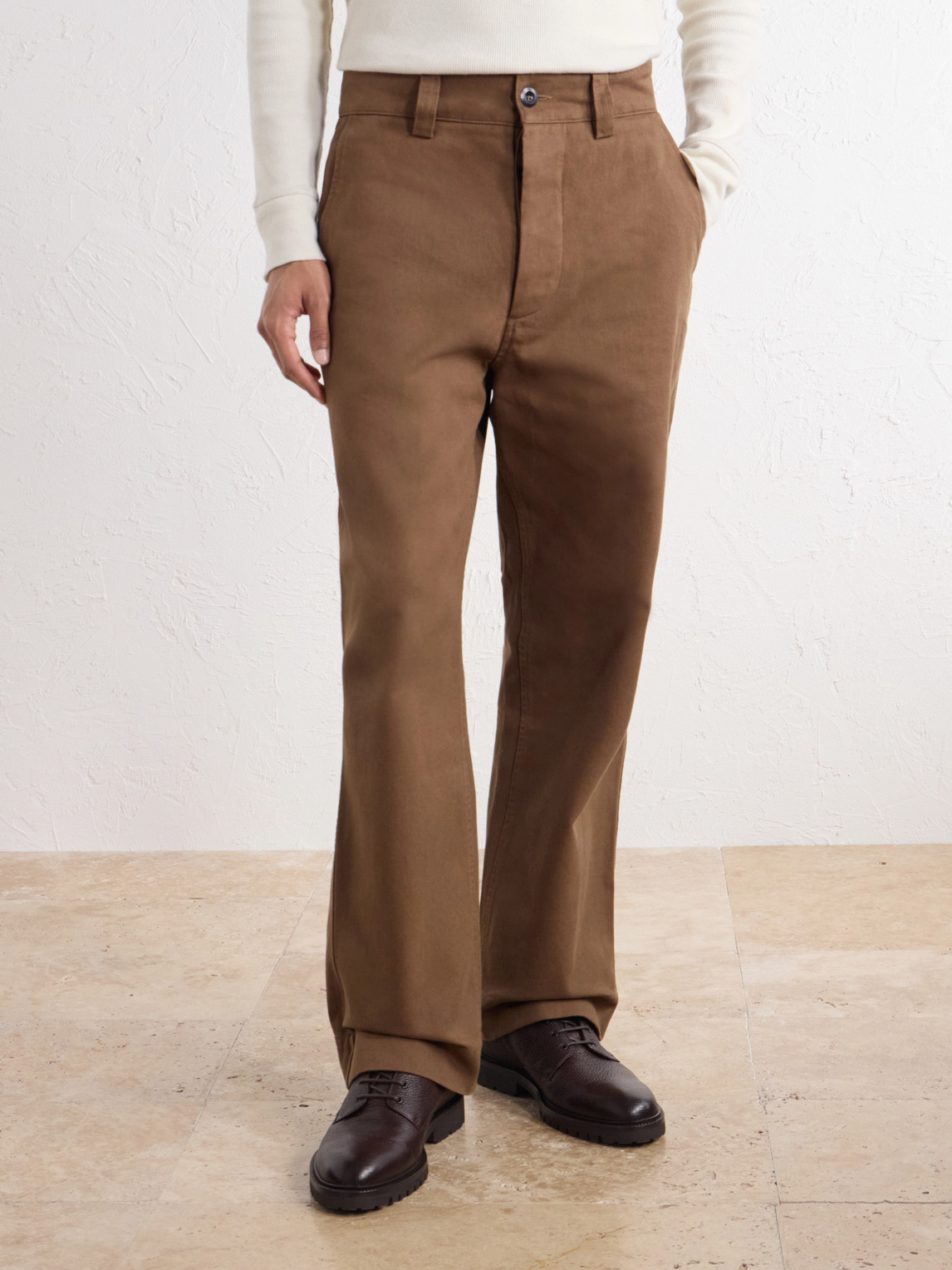 Mhl. Simple Straight-Leg Cotton-Drill Trousers