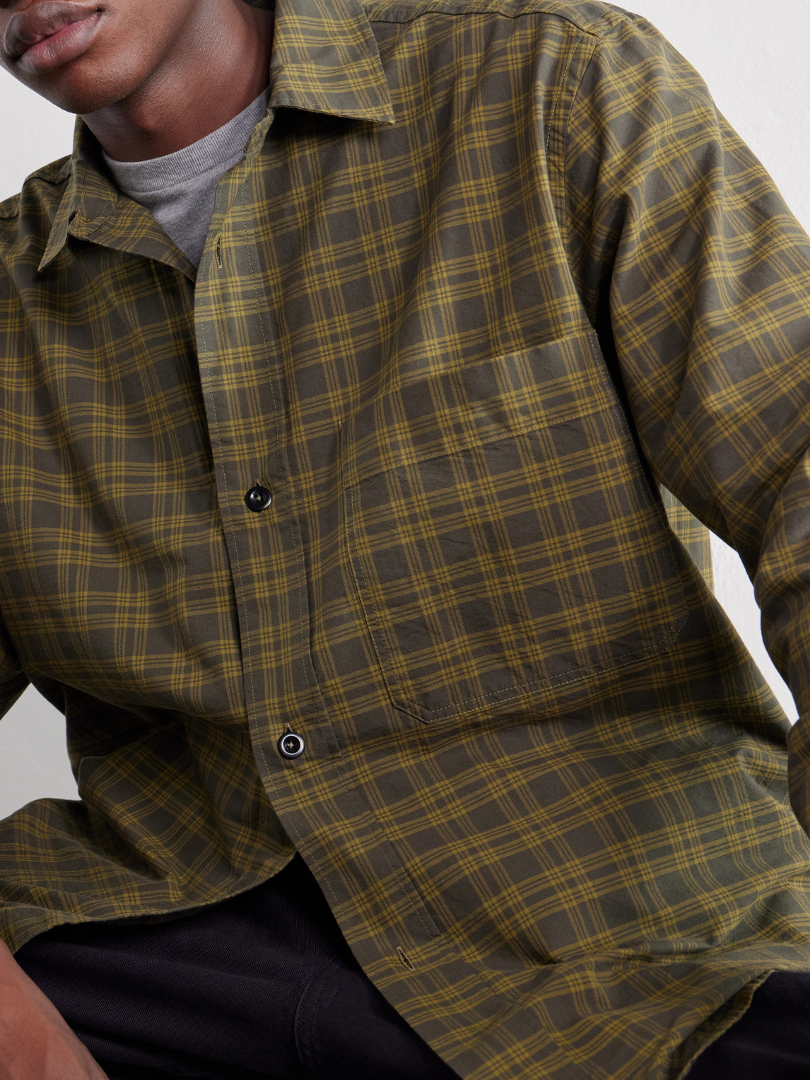 The Basic Checked Cotton-Poplin Shirt