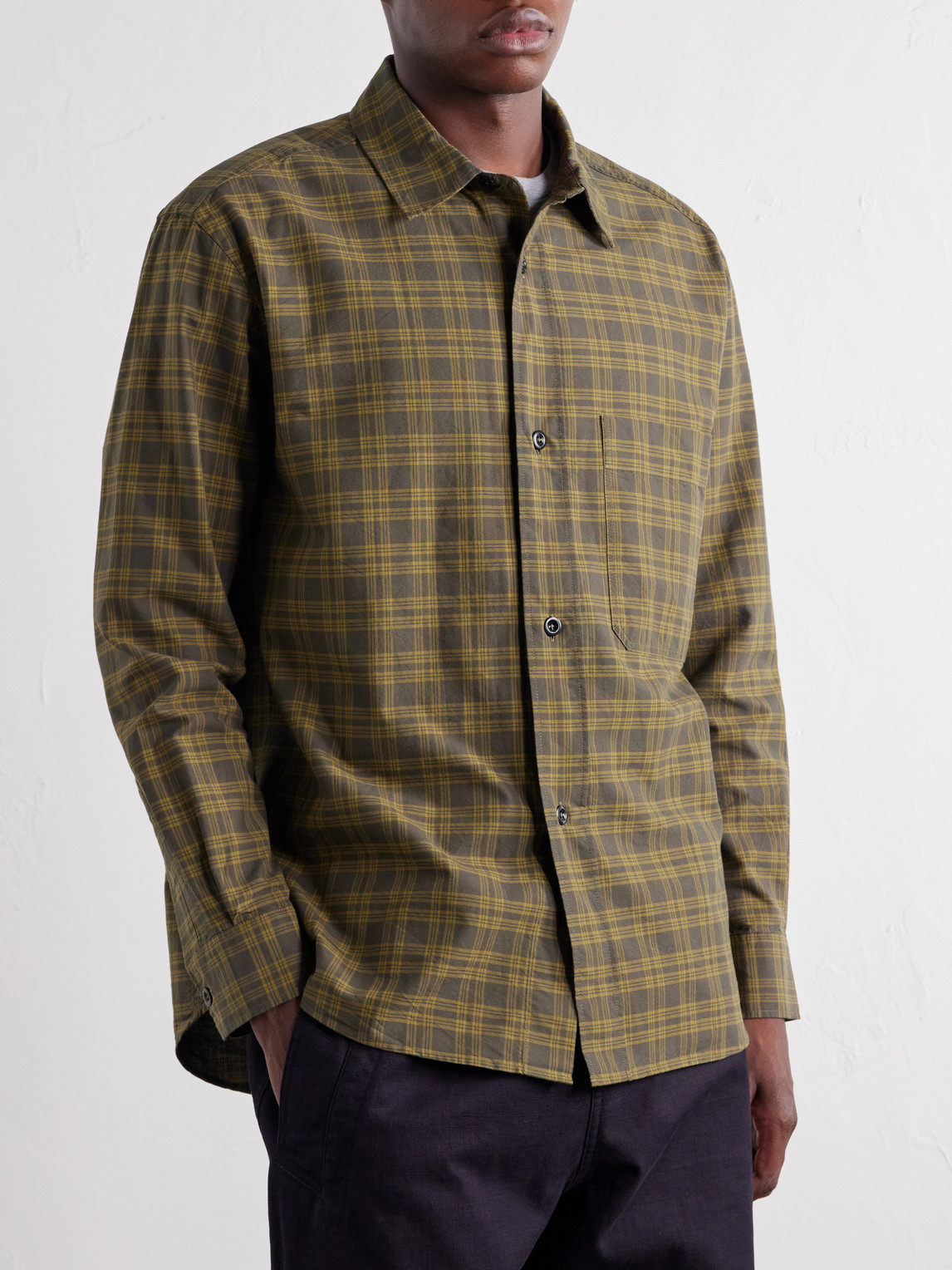 The Basic Checked Cotton-Poplin Shirt