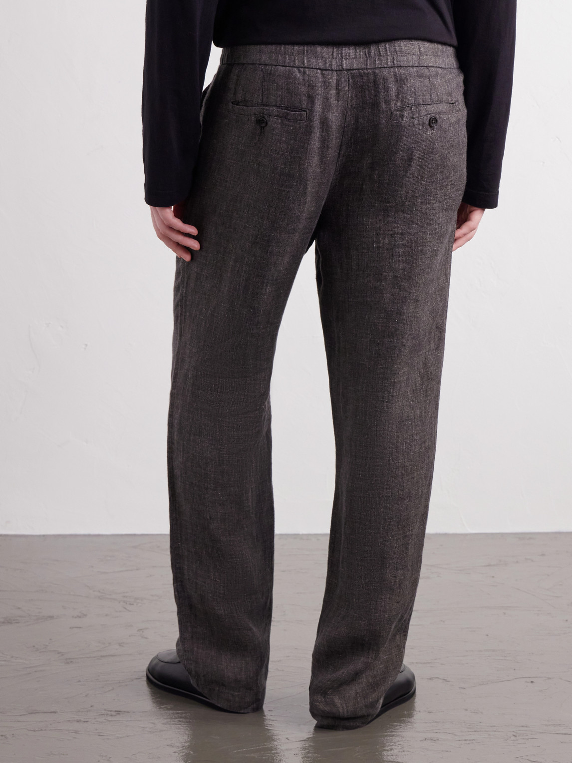 Straight-Leg Linen Suit Trousers