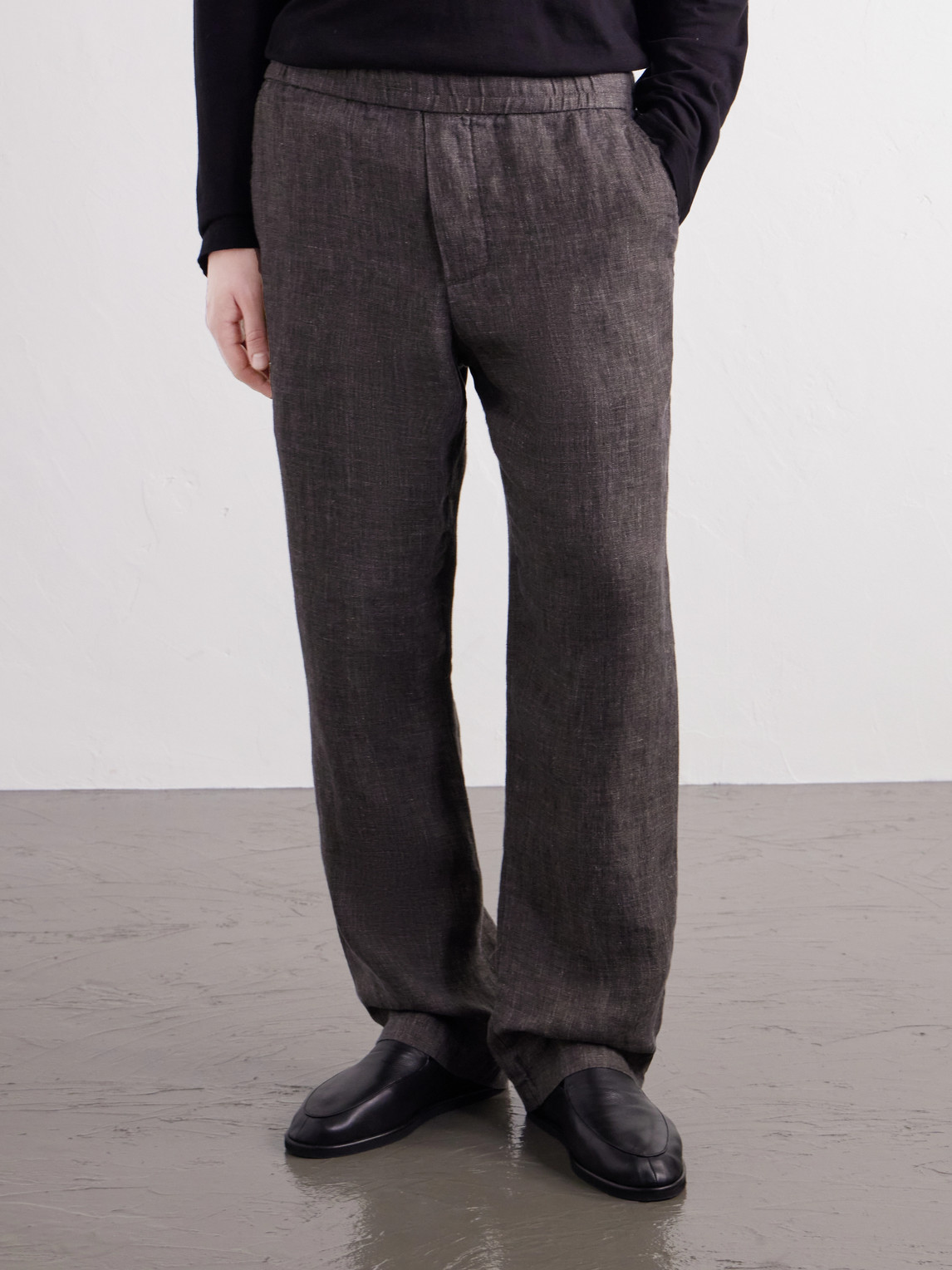 Straight-Leg Linen Suit Trousers