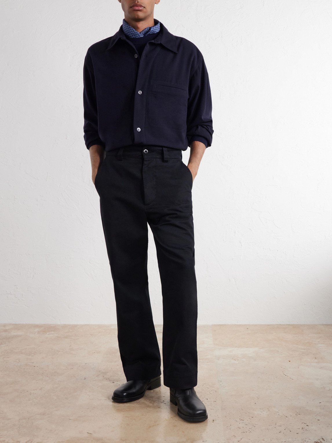Brushed Wool-Twill Shirt