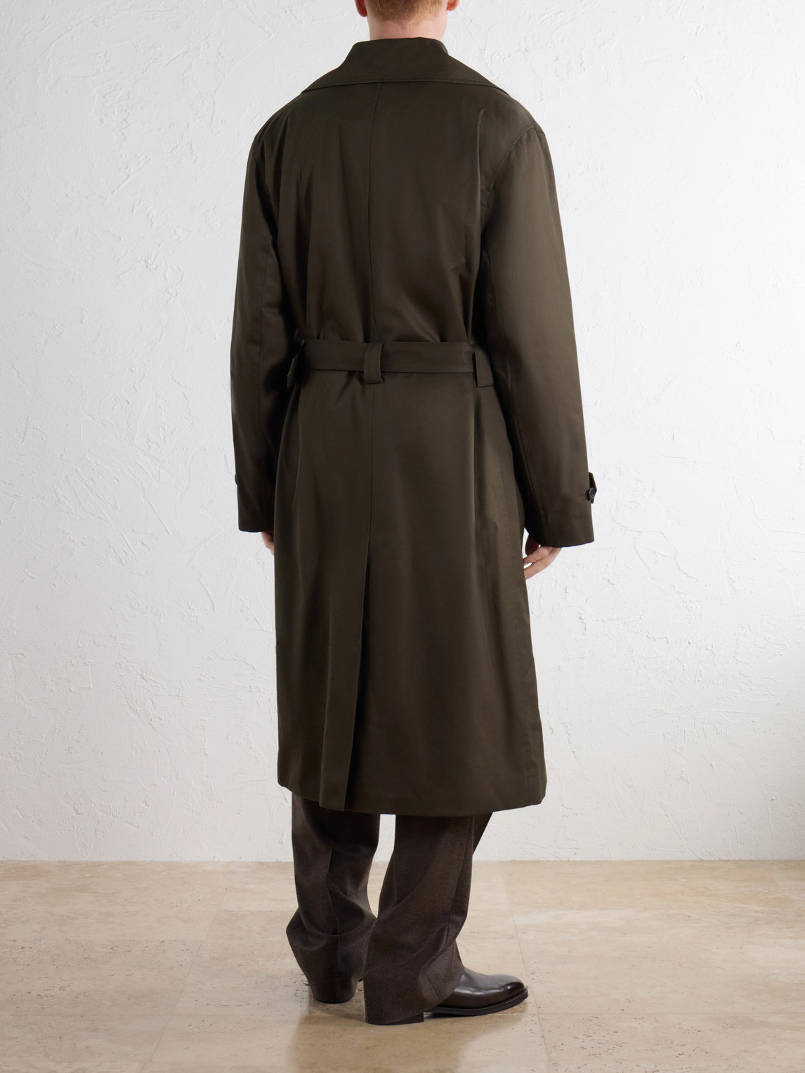 Belted Cotton-Gabardine Trench Coat