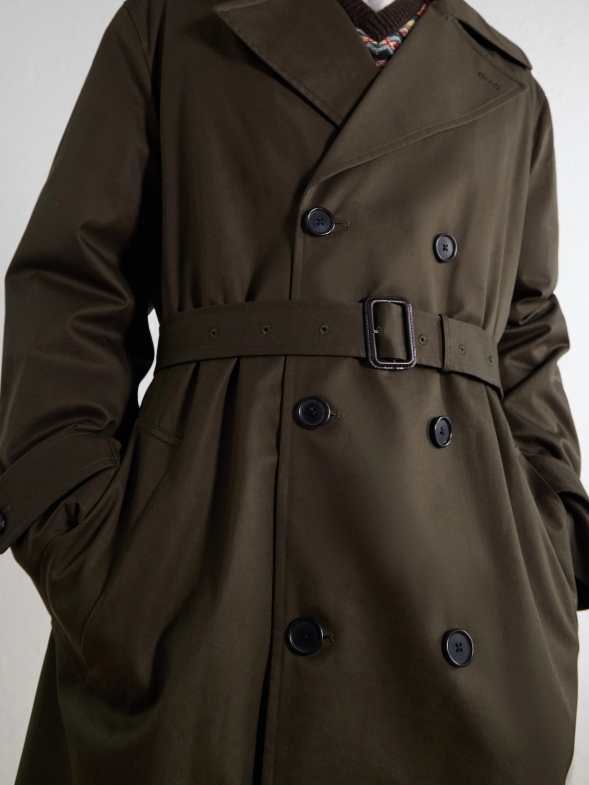 Belted Cotton-Gabardine Trench Coat