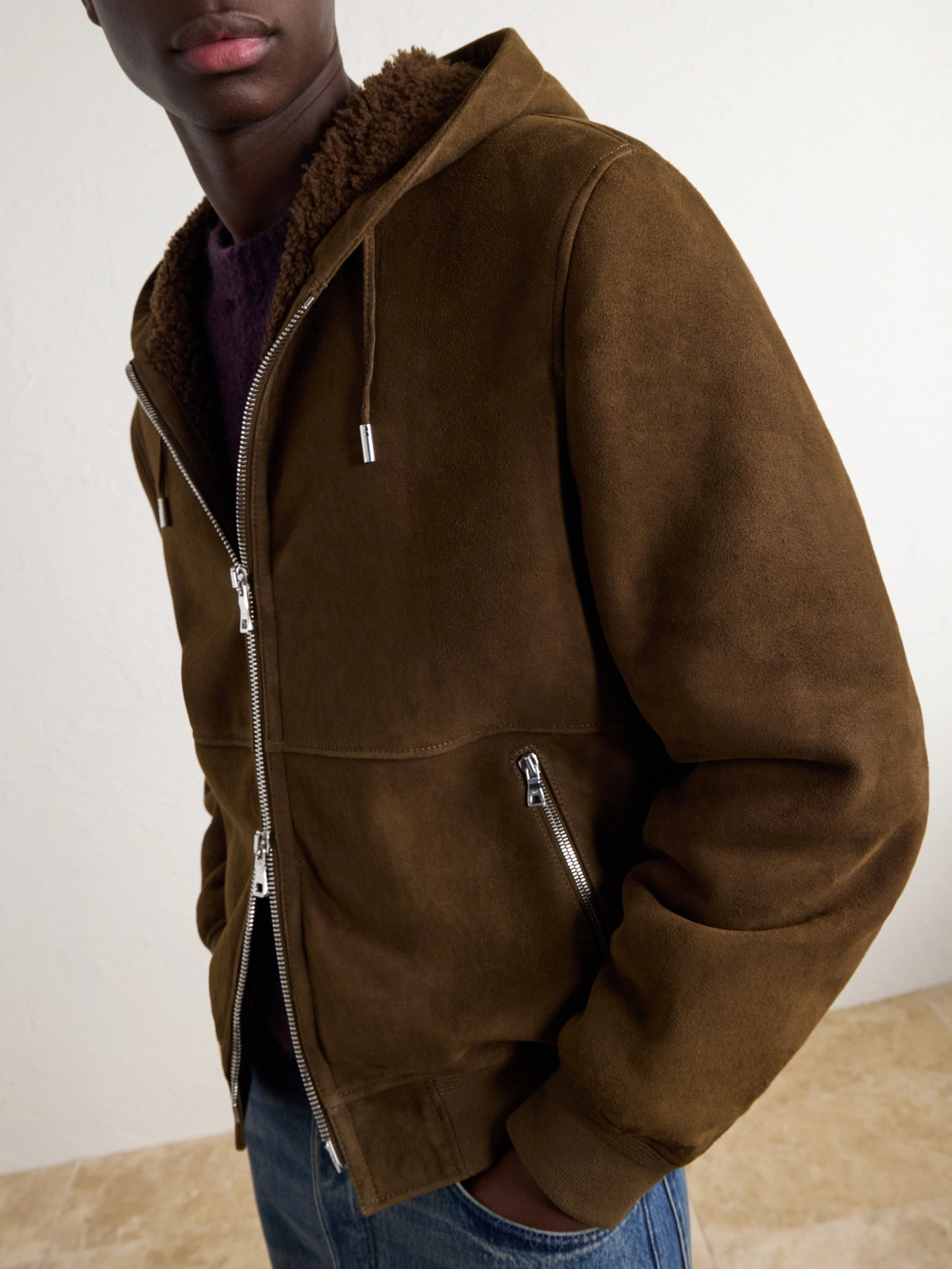 Mr P. - Hooded Shearling Jacket