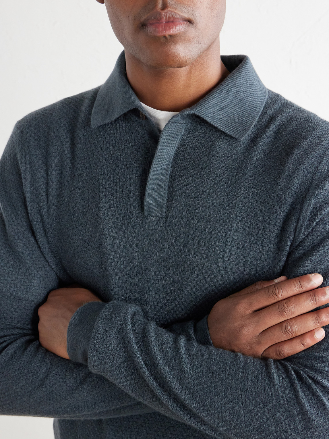 Mr P. - Cashmere And Silk-Blend Polo Sweater