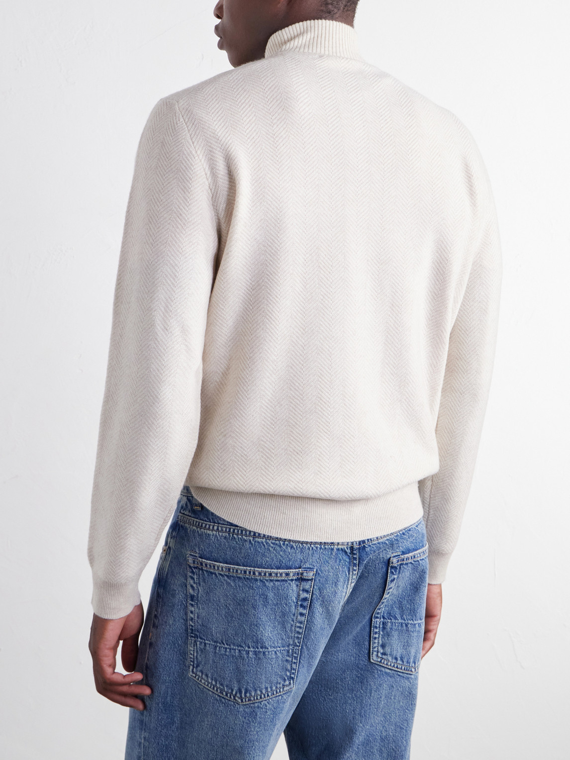 Mr P. - Wool And Cashmere-Blend Half-Zip Sweater