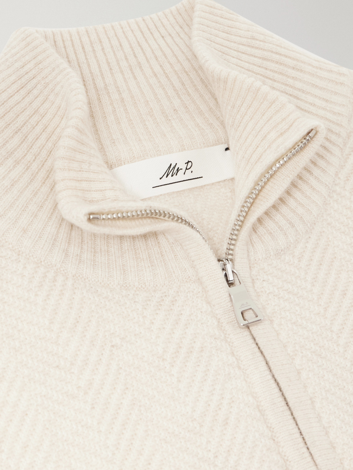 Mr P. - Wool And Cashmere-Blend Half-Zip Sweater