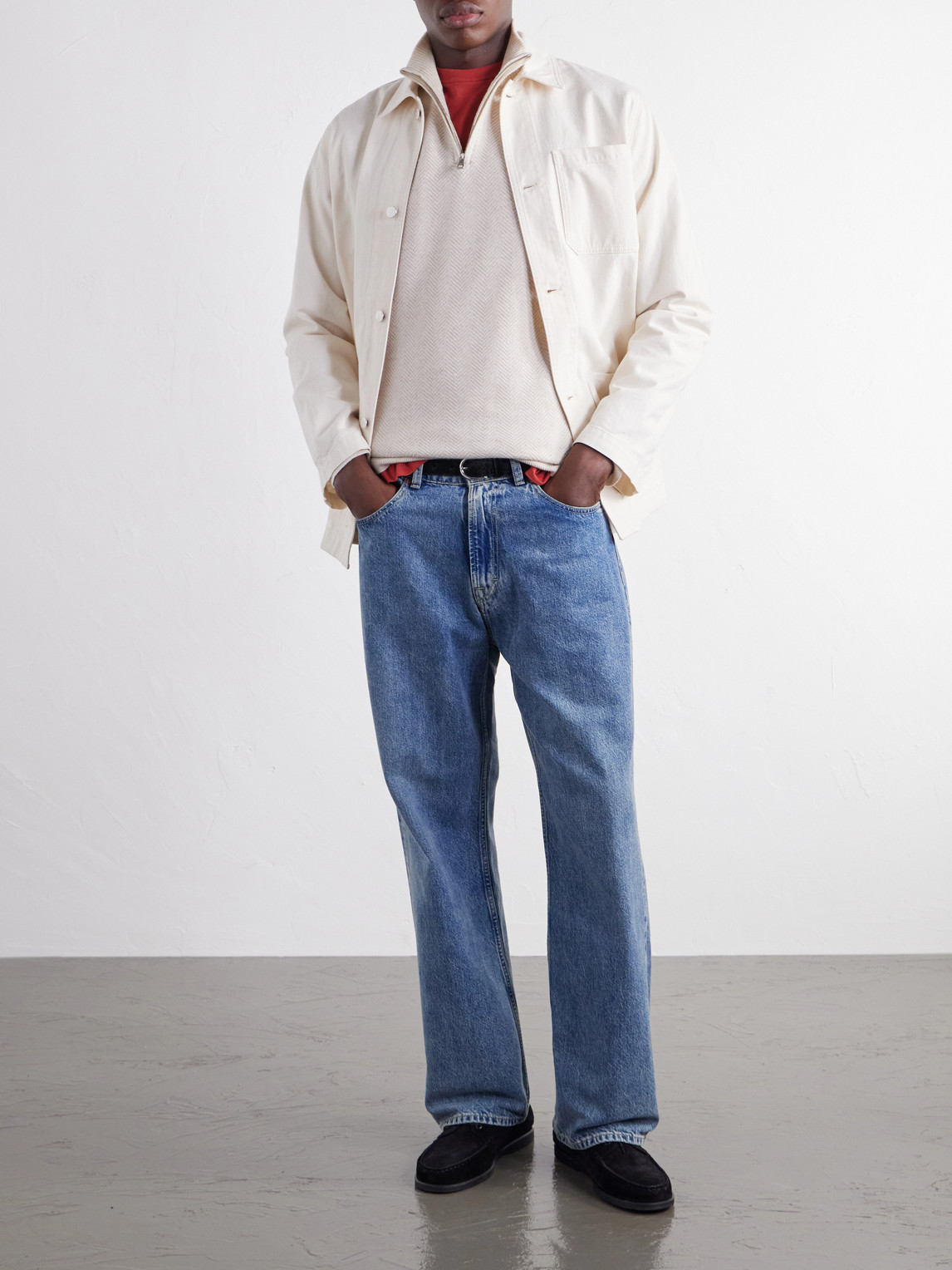 Mr P. - Wool And Cashmere-Blend Half-Zip Sweater