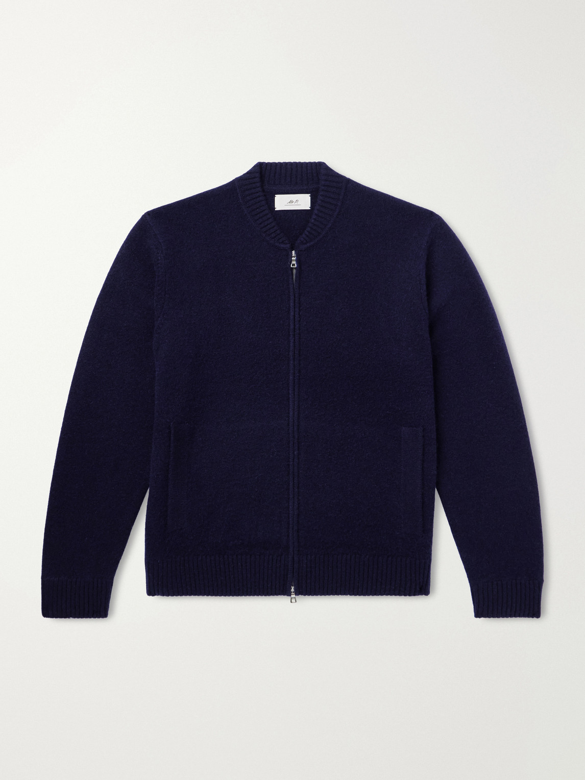 Mr P. - Brushed Cashmere Zip-Up Cardigan