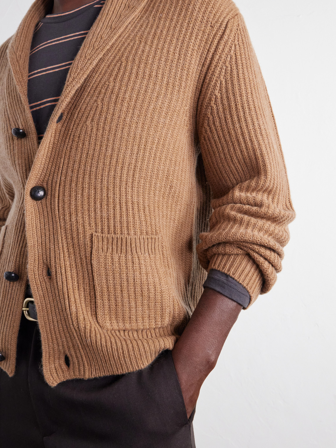 Mr P. - Ribbed Wool And Cashmere-Blend Cardigan