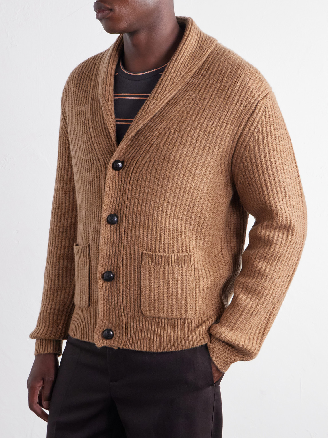 Mr P. - Ribbed Wool And Cashmere-Blend Cardigan
