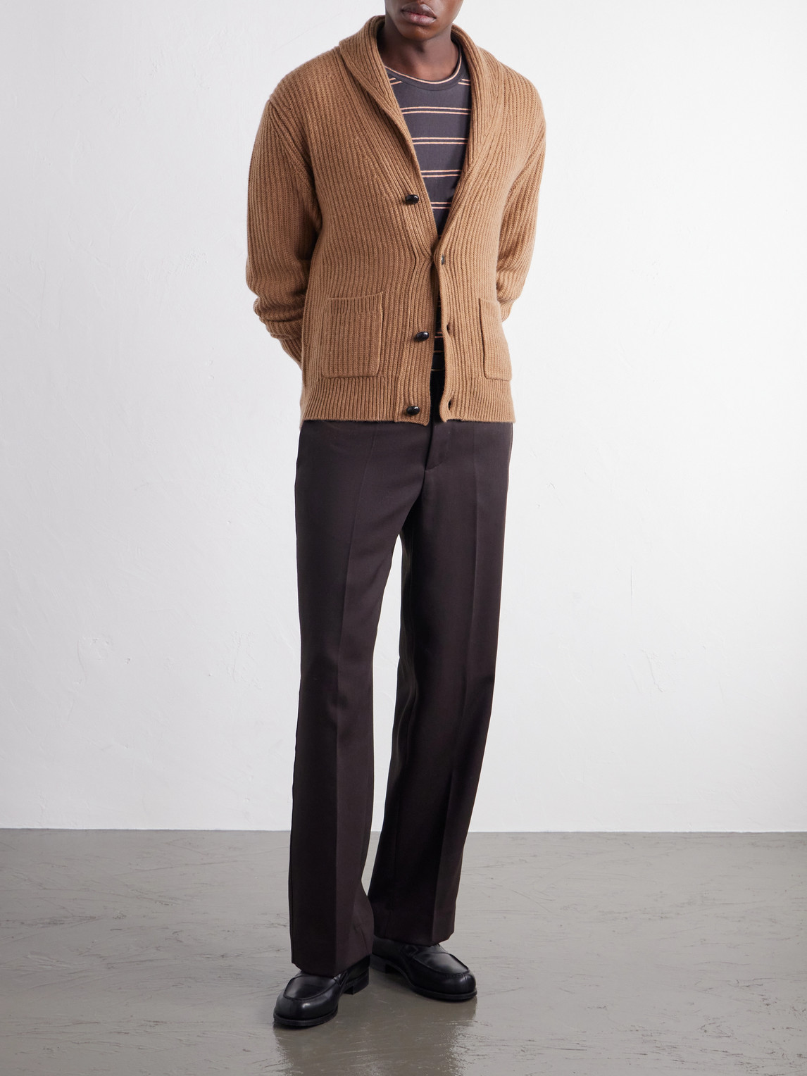 Mr P. - Ribbed Wool And Cashmere-Blend Cardigan