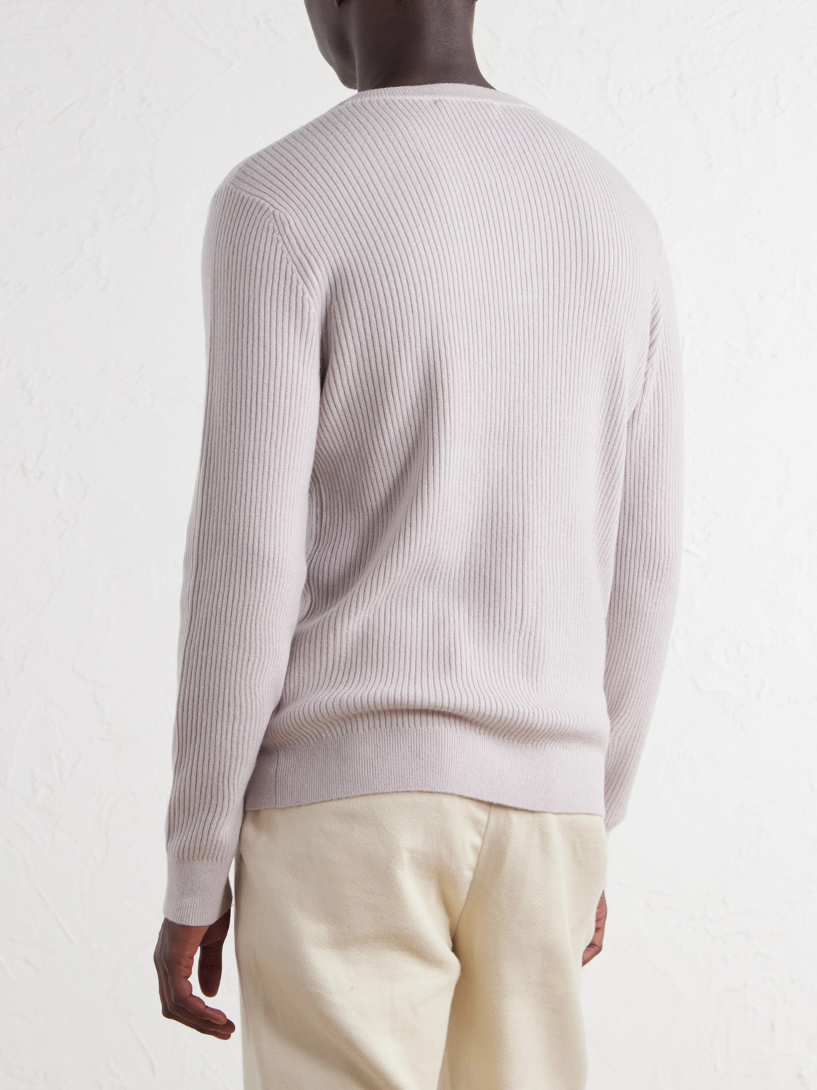 Mr P. - Ribbed Wool And Cashmere Henley Sweater