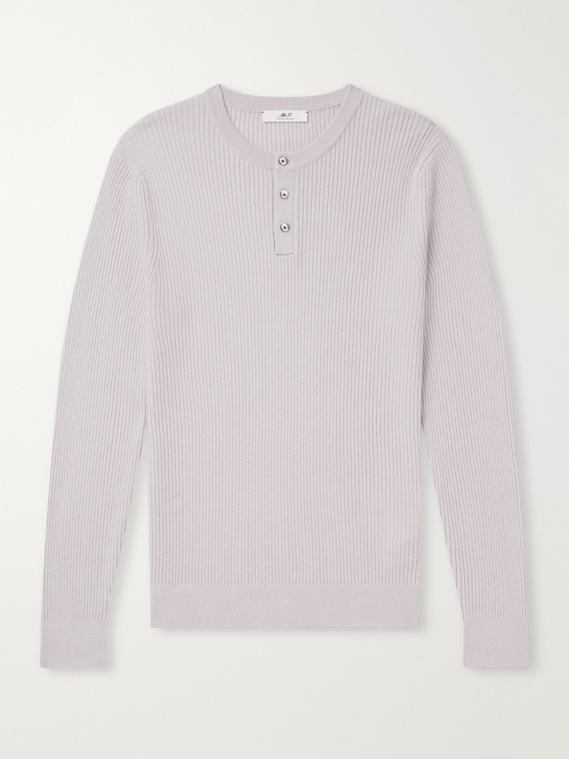 Mr P. - Ribbed Wool And Cashmere Henley Sweater