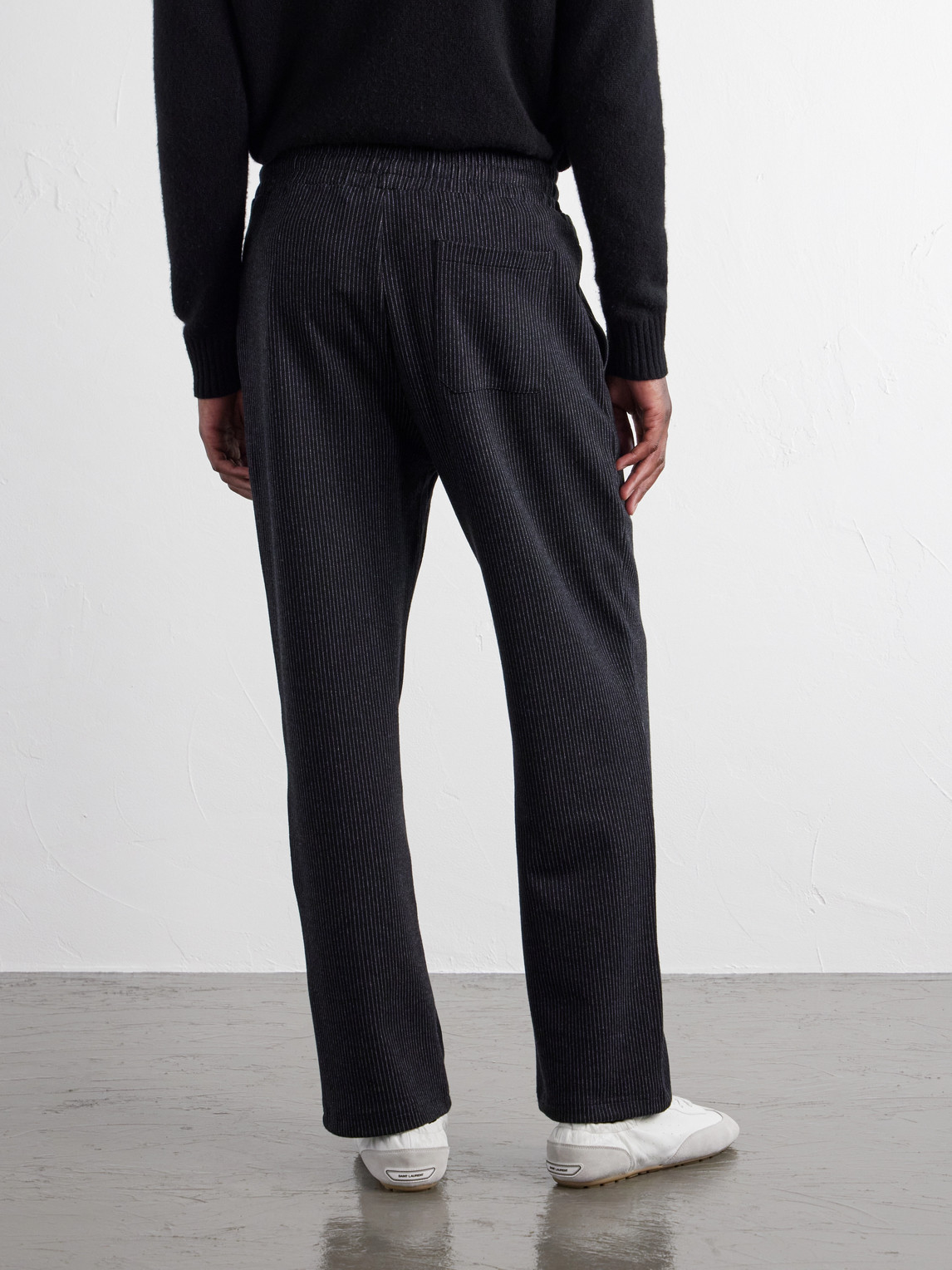 Mr P. - Straight-Leg Striped Cotton-Blend Jersey Sweatpants
